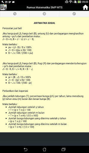 Rumus Mapel Matematika Untuk Tingkat SMP/MTS screenshot 16