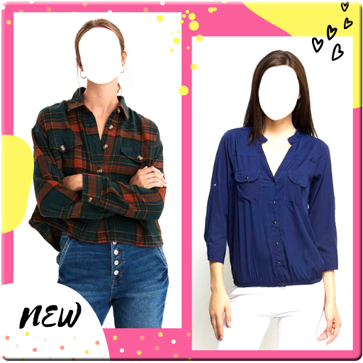 Women Shirt Photo Suit أيقونة