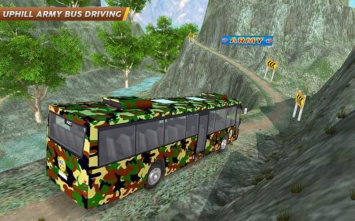 Army Coach Bus Hill Driving 3D screenshot 4