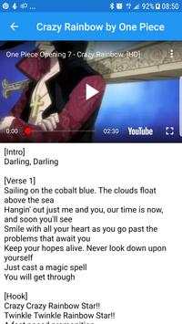 One piece Openning  : all Song & lyrics screenshot 3