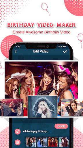 Birthday Video Maker with Song and Name скриншот 1