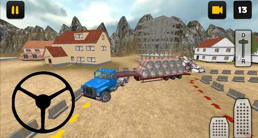 Construction Truck 3D: Pipe Transport screenshot 2