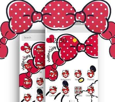 Cute Kitty Bowknot Theme screenshot 1
