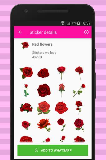 Flowers Stickers for WhatsApp-WAstickerApps screenshot 6