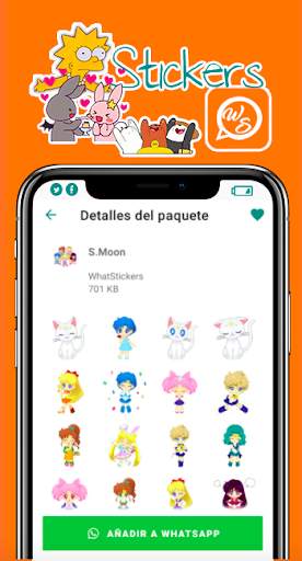 Moon Girls Stickers for WhatsApp screenshot 5