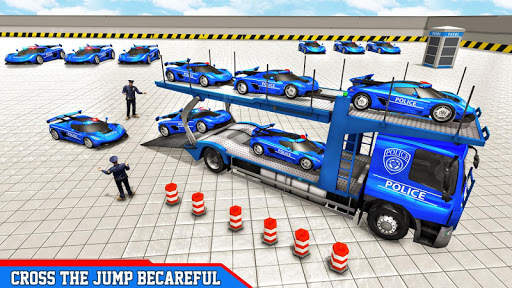 US Police Car Transport Games: Truck Driving Games screenshot 2