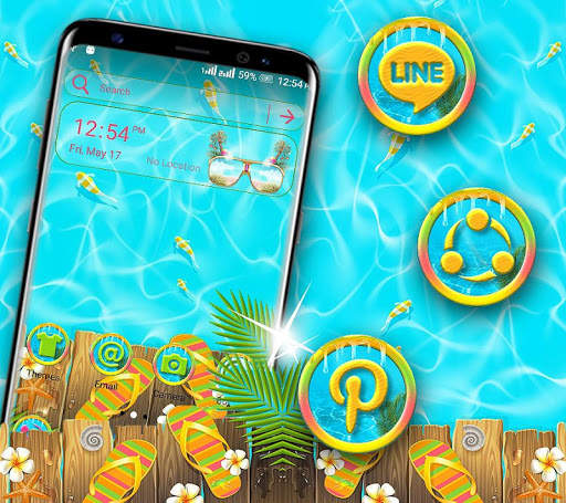 Cool Summer Launcher Theme screenshot 1