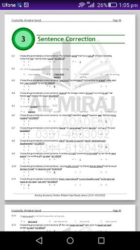 MDCAT English MCQs screenshot 4