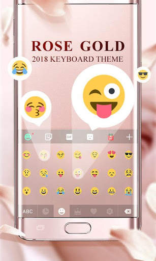 Rose Gold 2018 GO Keyboard Theme स्क्रीनशॉट 4