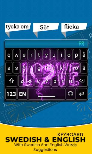 Swedish Keyboard for android with English Letters screenshot 4