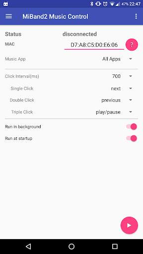 Music&Camera Control for Mi Band 2 screenshot 1