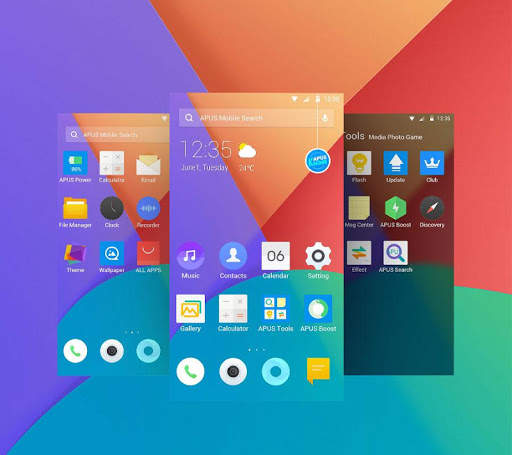 Purple & Red Colorblock - APUS Launcher theme screenshot 3