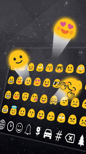 Black and White Galaxy Keyboard screenshot 3