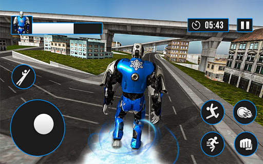 Ice Hero Robot 3D: Flying Robot Fighting Game screenshot 12