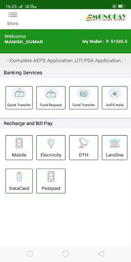 Monopay -AePS , Money Transfer , Recharge स्क्रीनशॉट 3