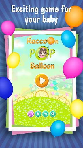 Candy Raccoon: Pop Balloons screenshot 1