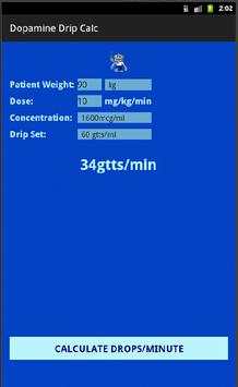 Paramedic Dopamine Calculator screenshot 6