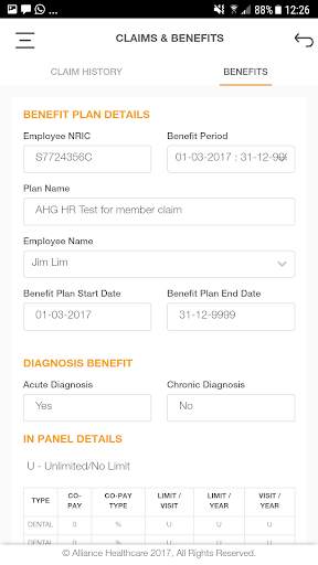 Alliance iCARE screenshot 2