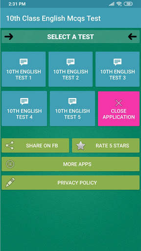 10th Class English MCQS Test : 10th std eng mcq screenshot 5