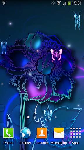 Neon Butterfly Live Wallpaper screenshot 1