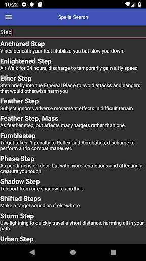 Traveling Spellbook for Pathfinder screenshot 1