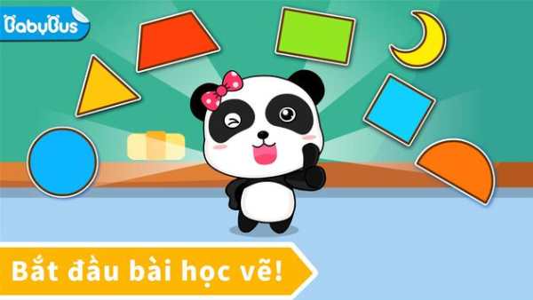 Gấu trúc học vẽ hình screenshot 1