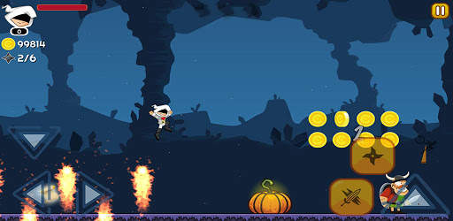white Ninja: B Ninja Jump Run Battle Adventures screenshot 1
