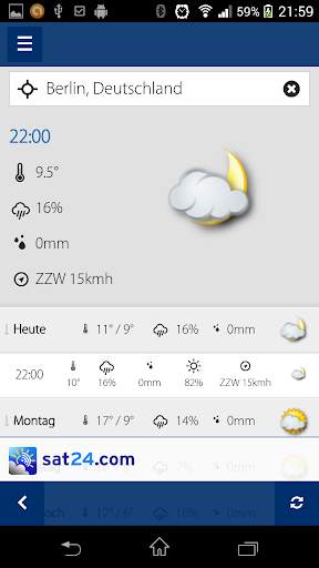Sat24, Wettersatelliten screenshot 4