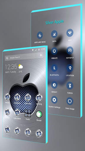 Metallic Apple Theme APUS Launcher screenshot 4