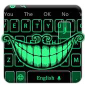 Green Fluorescent Smile Keyboard 10001006