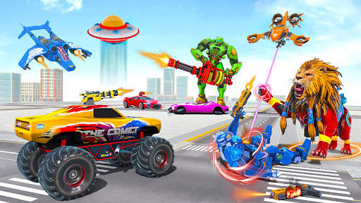 Police Truck - Robot Car Game screenshot 1