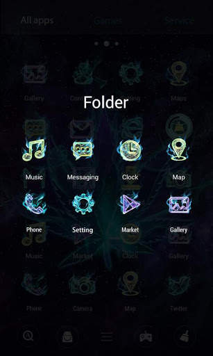 Smoky Color Parallax Go Launcher Theme screenshot 4