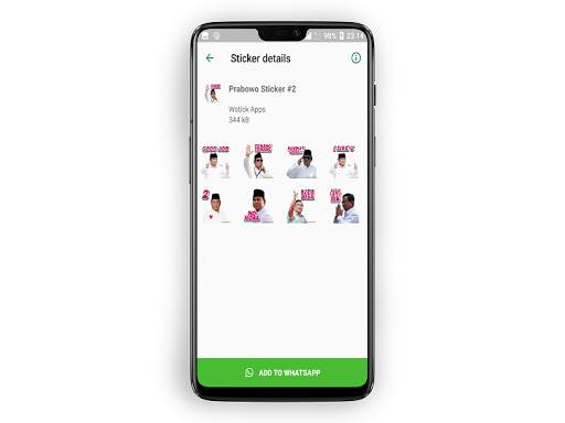 Stiker Prabowo Sandi Untuk WhatsApp - WAStickerApp screenshot 3