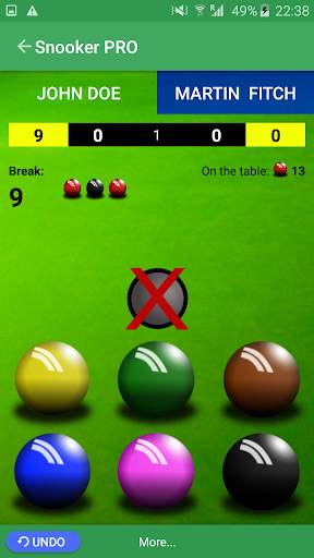 Snooker Score Counter screenshot 2