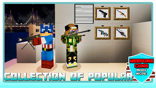 Actual guns mod 3D for MCPE screenshot 1