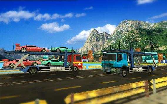 Real car transporter 2017 3D Truck simulator game screenshot 1