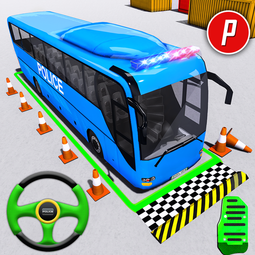 parking autobusu policyjnego icon