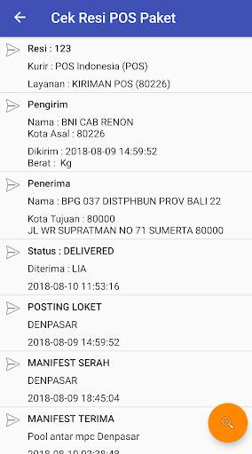 Cek Resi Paket POS screenshot 3