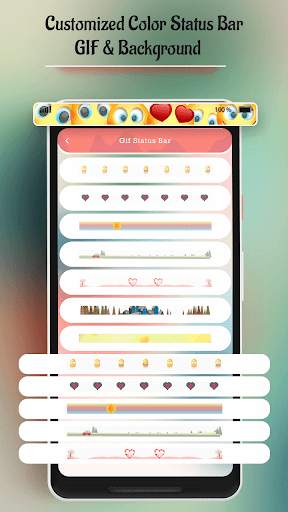 Customized Color Status Bar - GIF & Background screenshot 4