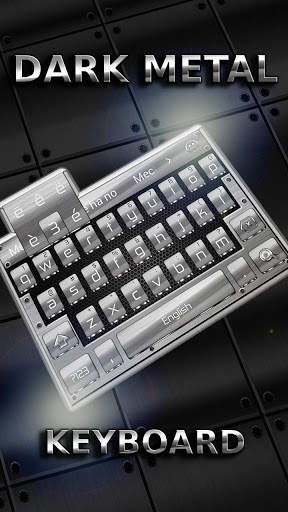 Dark Metal Keyboard Theme स्क्रीनशॉट 1