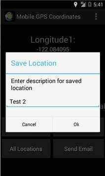 Mobile GPS Coordinates screenshot 2