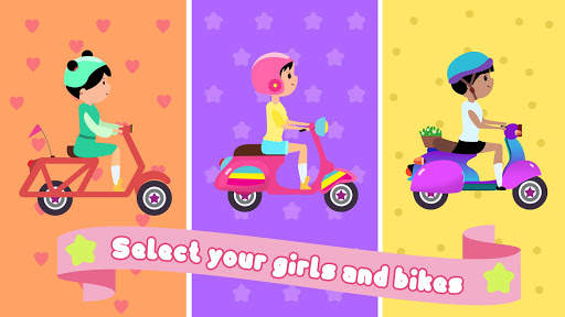 Girls run bike: Real bike racing screenshot 4