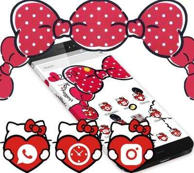 Cute Kitty Bowknot Theme screenshot 3