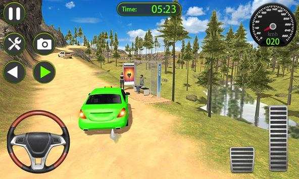 Taxi Driver 3D - Hill Station Game screenshot 1