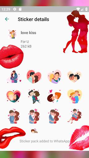 Kiss Sticker for WhatsApp (packs) screenshot 3