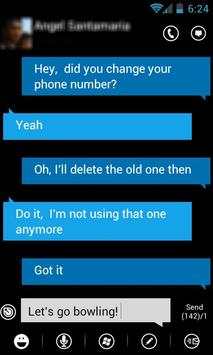 GOSMS WP7 Blue Theme Free screenshot 1