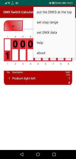DMX DIP Switch Calculator screenshot 2