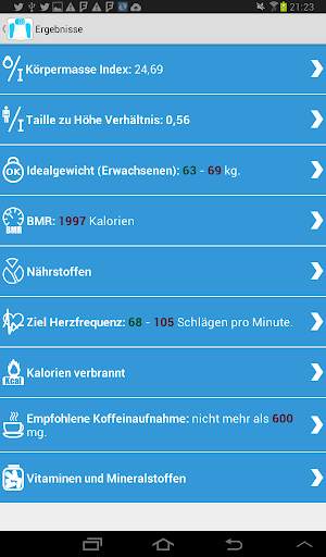 Gesundheit Rechner screenshot 7