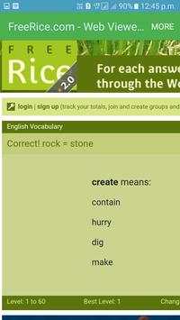 FreeRice.com - Web Viewer App screenshot 1