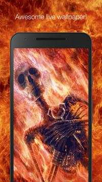 Fiery skeleton live wallpaper screenshot 3